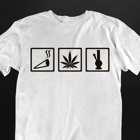 Maglietta Smoke All Day (nera o bianca / unisex)